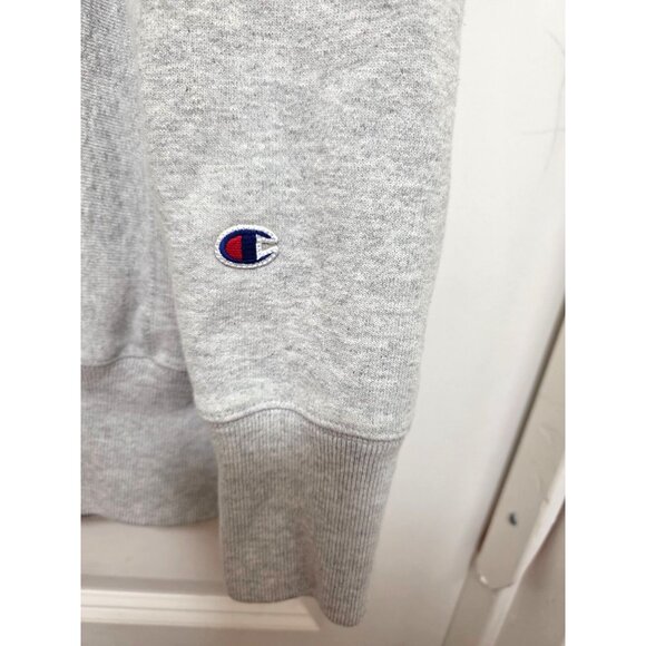 Champion Varsity Athletic Grey Sweatshirt With Patches & Embroidered Details Siz - Picture 6 of 9